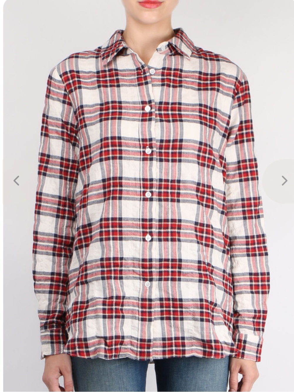 Jenni Kayne plaid boyfriend shirt